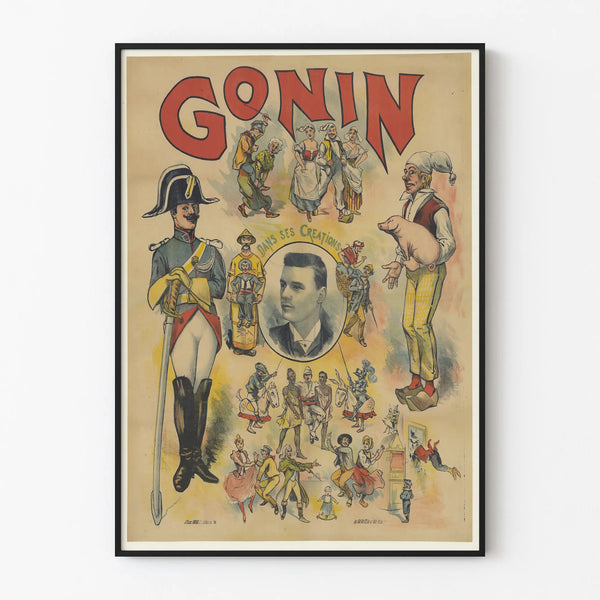 Vintage GONIN poster in his creations - Artistic wall decoration