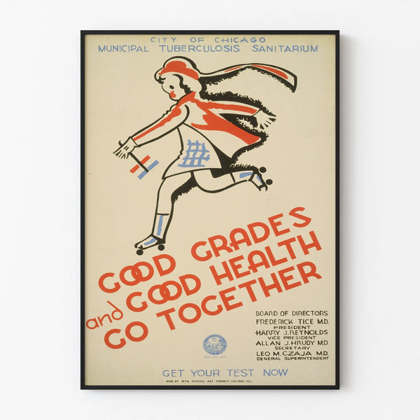 Vintage Poster Tuberculosis Health and Education