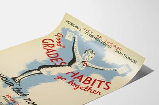 Vintage Poster Good Habits and Success Go Hand in Hand