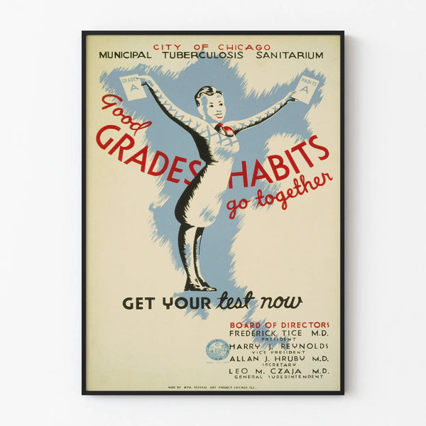 Vintage Poster Good Habits and Success Go Hand in Hand