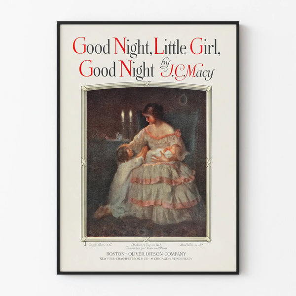 Vintage poster Good Night Little Girl by J.C. Macy