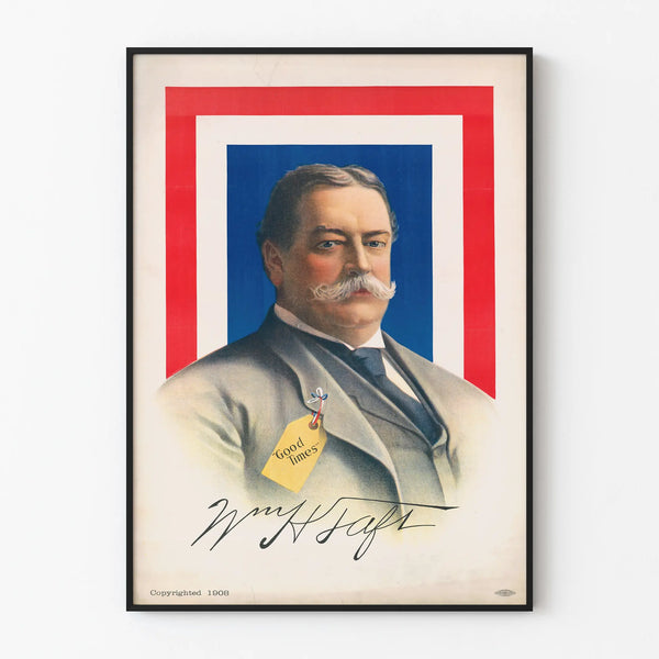 Vintage poster of William Howard Taft wall decoration