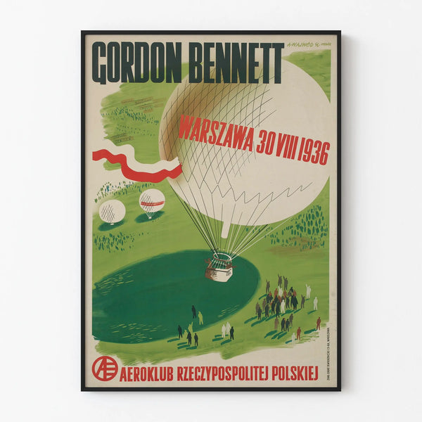 Vintage Gordon Bennett Warsaw 1936 Poster - Retro Wall Decoration