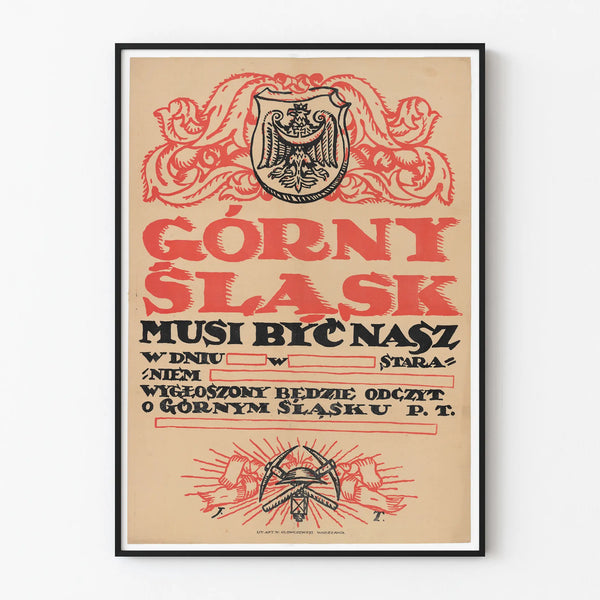 Vintage poster Silesia Must Be Ours historical wall decoration