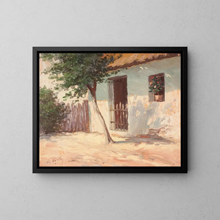 At the farm - Ágoston Cs — framed artwork on a wall