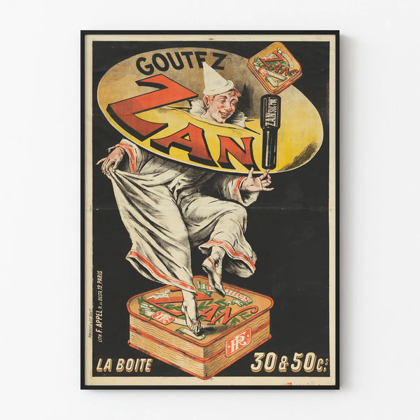 Vintage Advertising Poster for Zan Lozenges Wall Decoration
