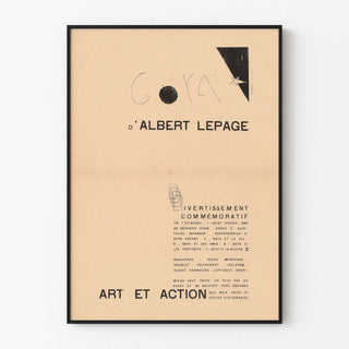 Vintage commemorative poster of Goya by Albert Lepage