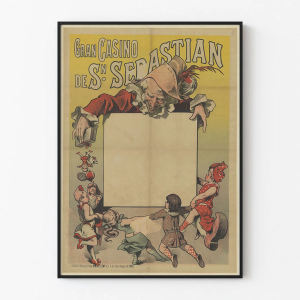 Vintage Poster of the Grand Casino of San Sebastián for Wall Decoration
