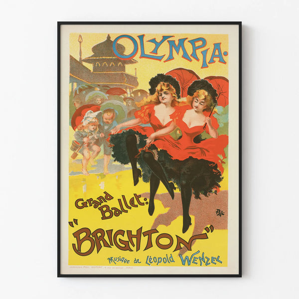Vintage Poster of the Grand Ballet Brighton Wall Decoration