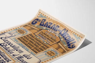 Vintage poster of the Neuilly Grand Bazaar Winter Items Exhibition