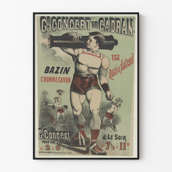 Vintage poster of the Grand Concert at the Dial - The Canon Man Bazin