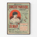 Vintage Poster of the Grand Parisian Concert Mme Demay 37 Faubourg Saint-Denis