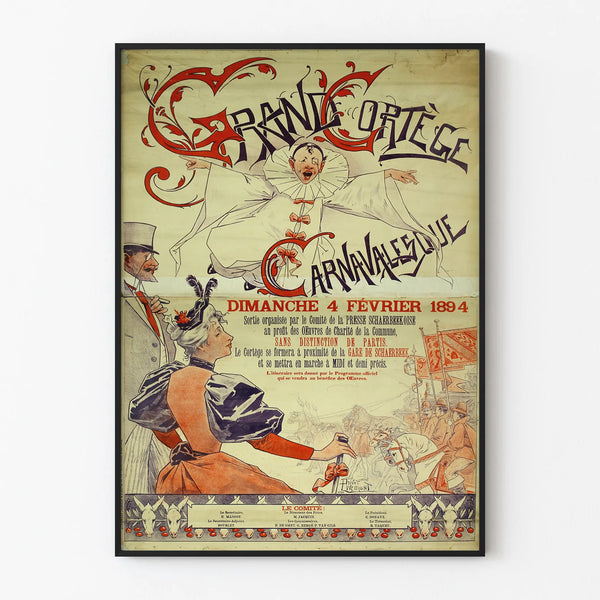 Decorative Poster of the Grand Carnival Procession Vintage