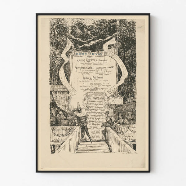 Vintage Poster of the Great Orangery Fair 1878