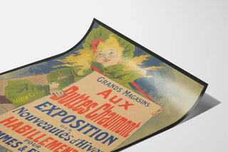 Vintage poster of the Grand Stores at Buttes Chaumont - Winter New Arrivals Exhibition