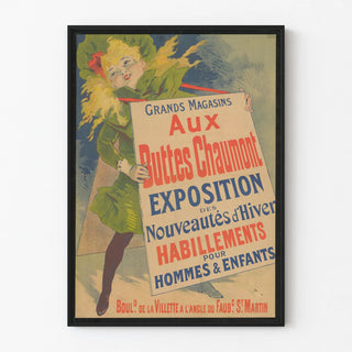 Vintage poster of the Grand Stores at Buttes Chaumont - Winter New Arrivals Exhibition