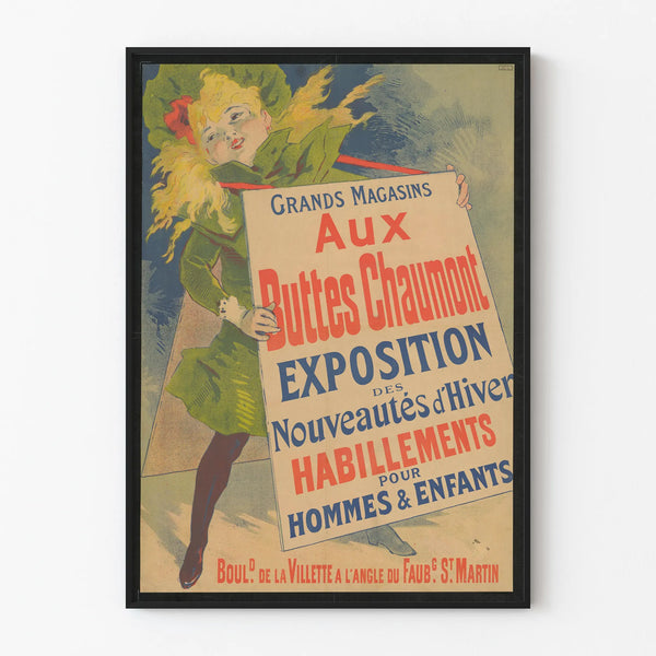 Vintage poster of the Grand Stores at Buttes Chaumont - Winter New Arrivals Exhibition