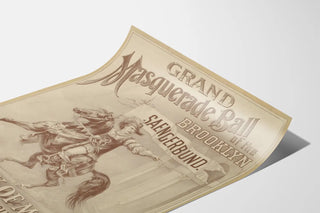 Vintage poster of the Grand Masquerade Ball Brooklyn Saengerbund 1887