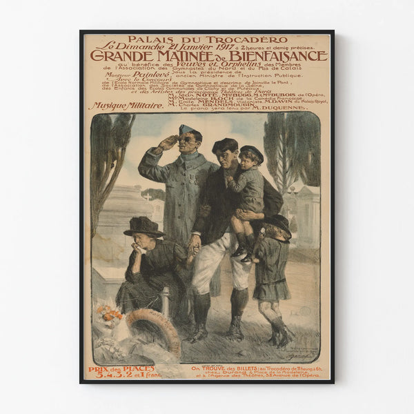 Vintage Poster Charity Matinee 1917 - Historic Wall Decoration