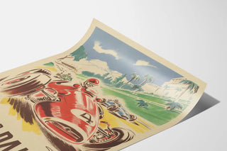 Vintage Poster of the Pau Grand Prix - Classic Car Race Poster
