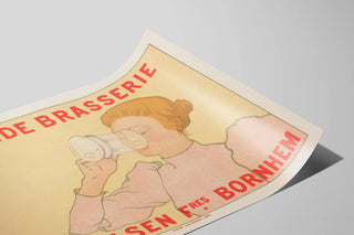 Vintage Poster of the Grande Brasserie Van Velsen Frères Bornhem — artwork view