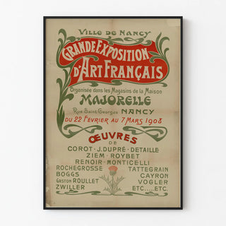 Large French Art Exhibition Poster in Nancy 1908