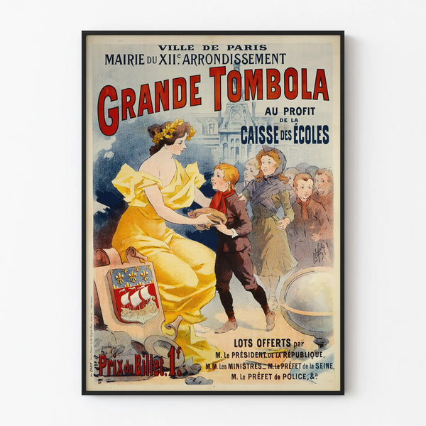 Vintage Poster of the Great Tombola Paris - Retro Wall Decoration