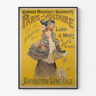 Vintage Poster of the Paris Department Stores Voltaire General Exhibition