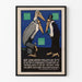 Vintage poster of the Chicago engravers' convention with caricatural storks