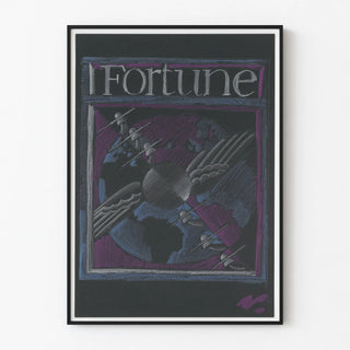 Abstract Design Poster of Fortune Globe and Telephone Lines