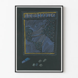 Poster of Artistic Graphics World Map and Telephone Lines