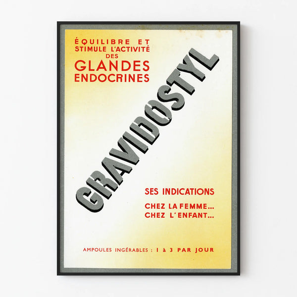 Vintage Gravidos Style Advertising Poster - Retro Wall Decoration