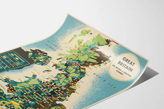 Poster of the Natural and Industrial Resources Map of Great Britain