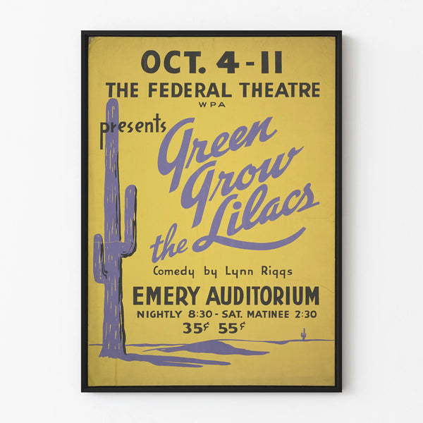 Vintage Poster Green Grow the Lilacs Federal Theater