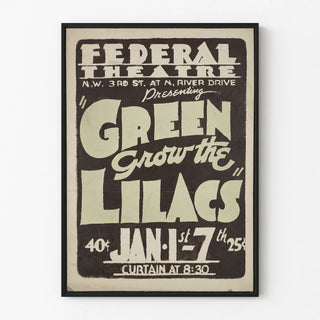 Retro Poster Green Grow the Lilacs Federal Theatre