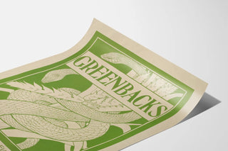 Vintage Poster Greenbacks Green Serpent