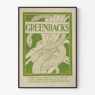 Vintage Poster Greenbacks Green Serpent