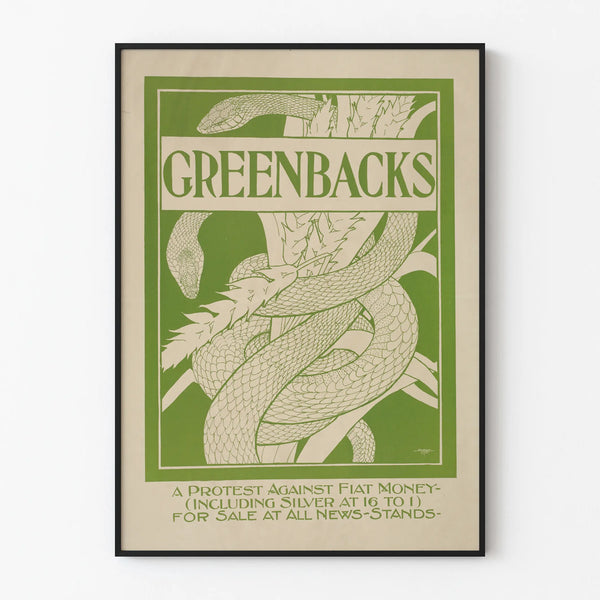Vintage Poster Greenbacks Green Serpent