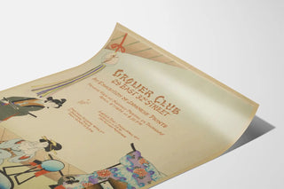 Vintage poster for Japanese print exhibition Grolier Club