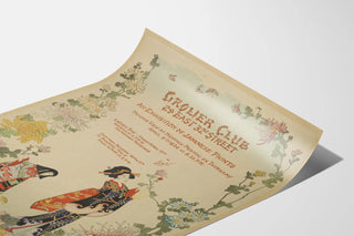 Exhibition poster of Japanese engravings for wall decoration