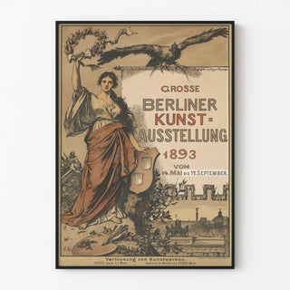 Vintage art exhibition poster Berlin 1893