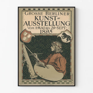 Vintage Poster of the Great Art Exhibition of Berlin 1895