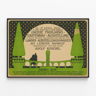 Vintage Poster for Spring Garden Exhibition 1906 — framed artwork on a wall