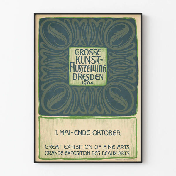Vintage Poster for the Dresden Art Exhibition 1904