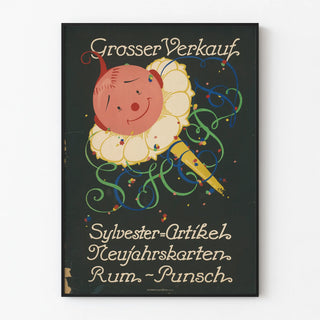 Vintage poster sale items New Year and greeting cards