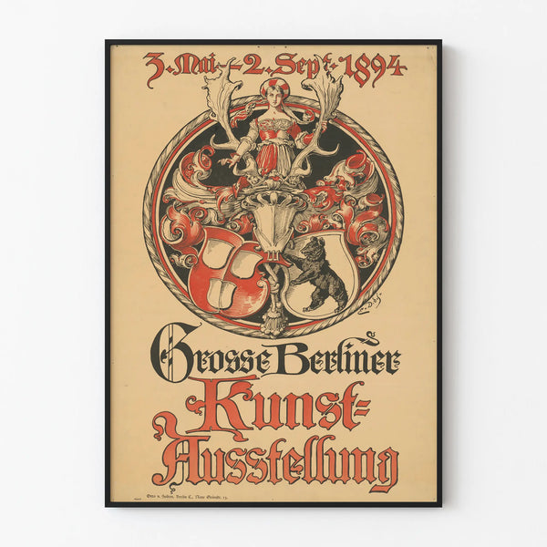 Vintage Art Exhibition Poster Berlin 1894