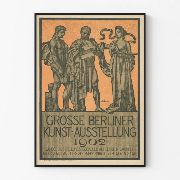 Vintage Poster for the Berlin Art Exhibition 1902