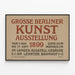 Historical Wall Decoration Poster of the Great Berlin Art Exhibition 1899 — framed artwork on a wall