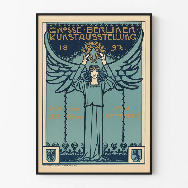 Vintage Poster of the Great Berlin Art Exhibition 1897 - Artistic Wall Decoration