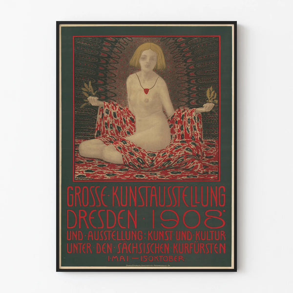 Art Nouveau Poster for Dresden Art Exhibition 1908